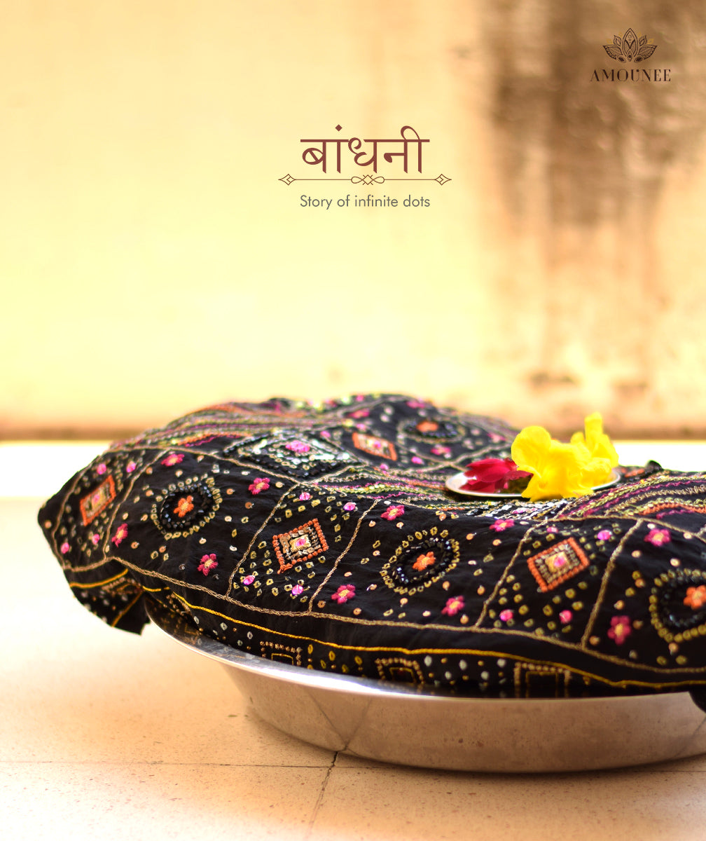 BANDHANI CREPE SILK SAREE