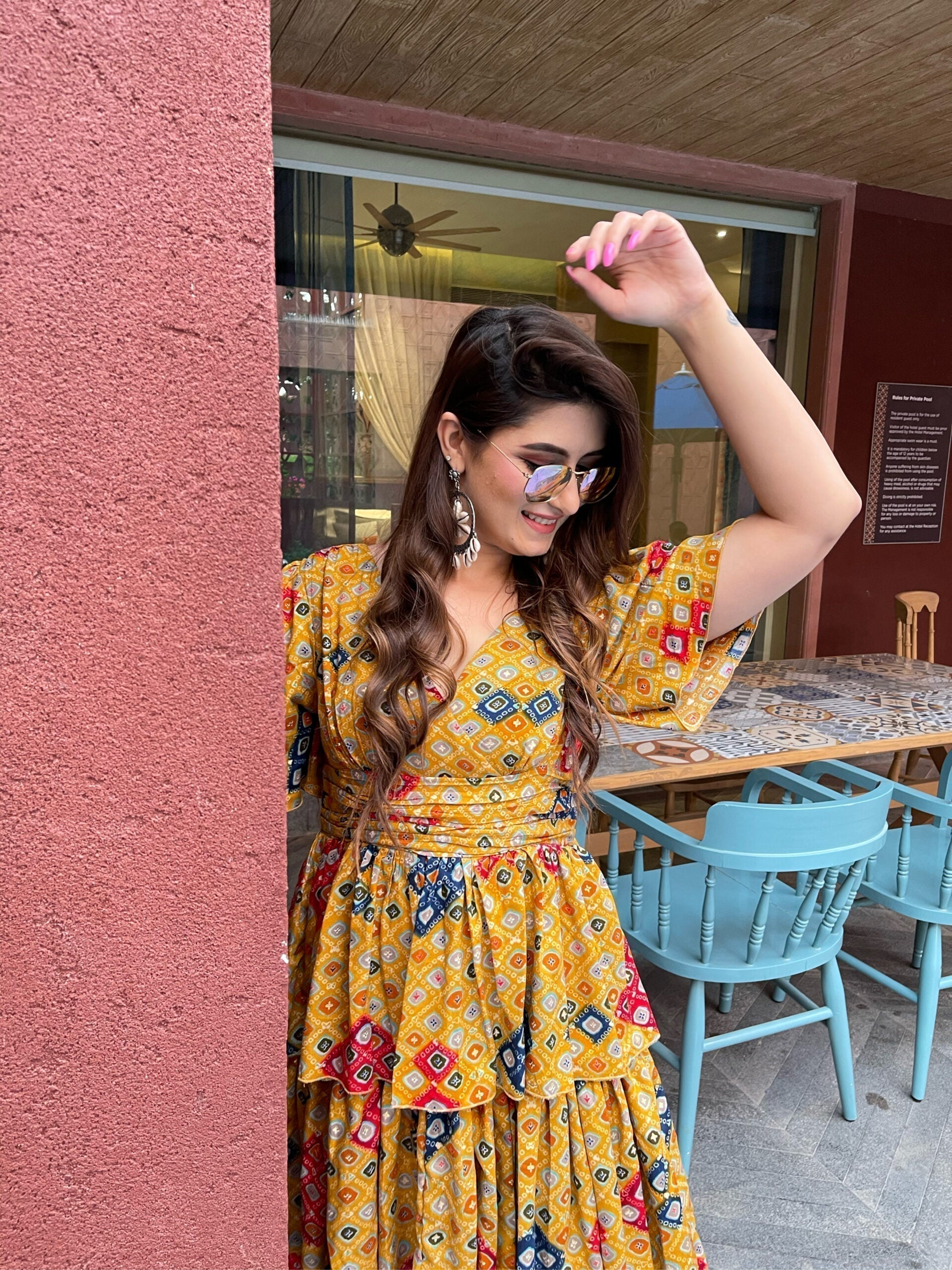 Danika bandhej knee length dress