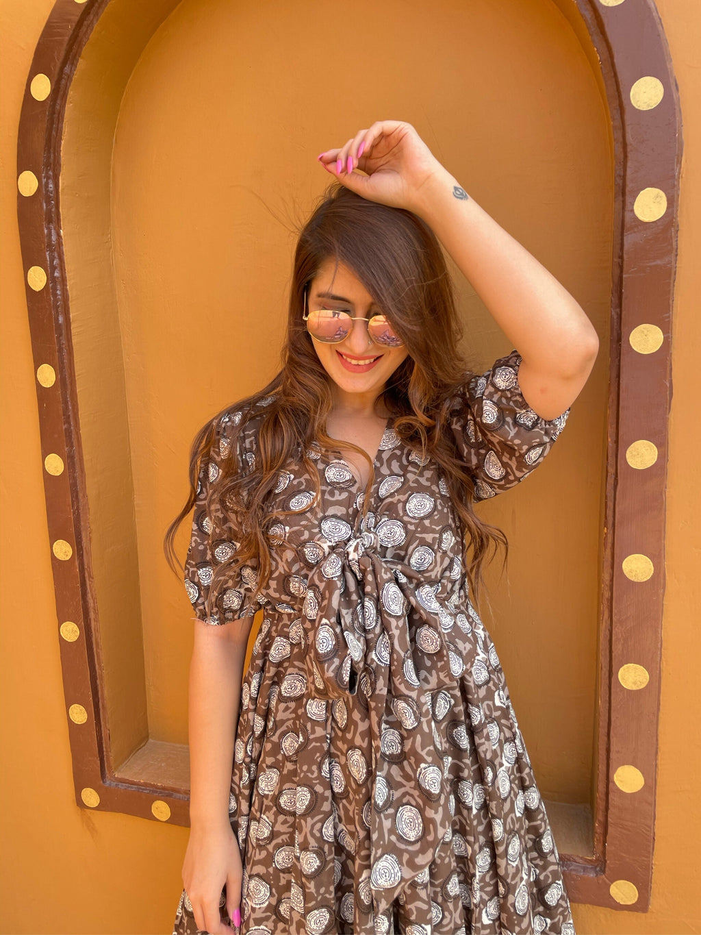brown zue dress