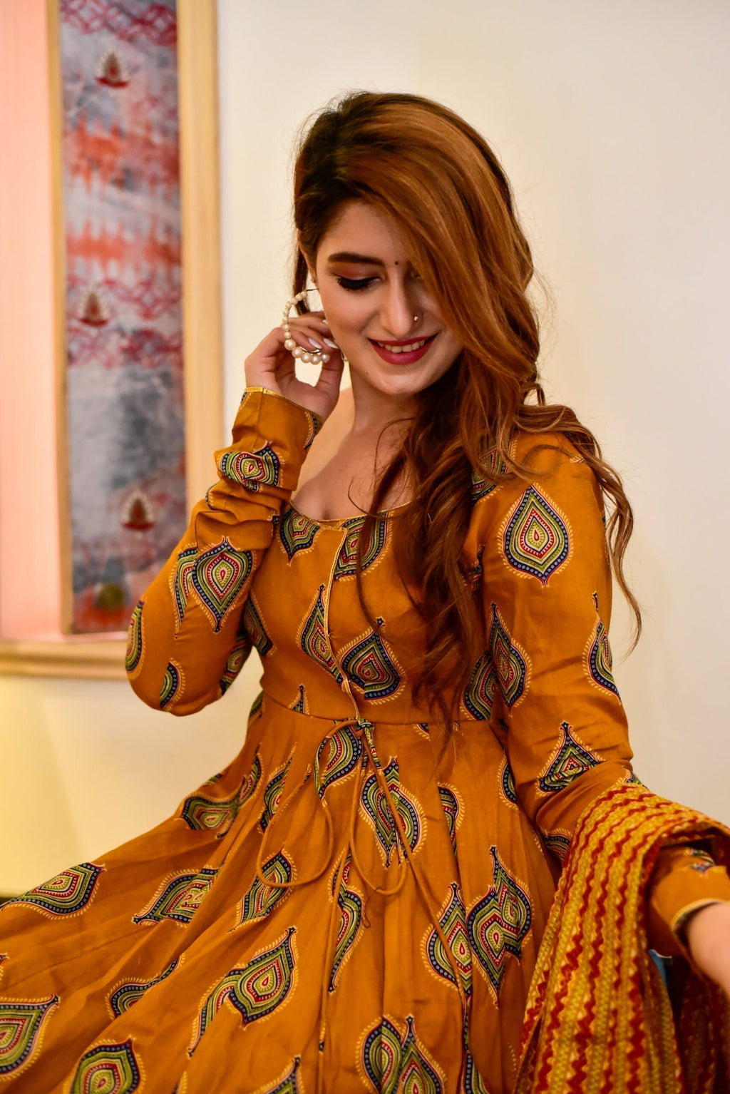 Kaina mustard suit set