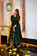 lush green silk suit set