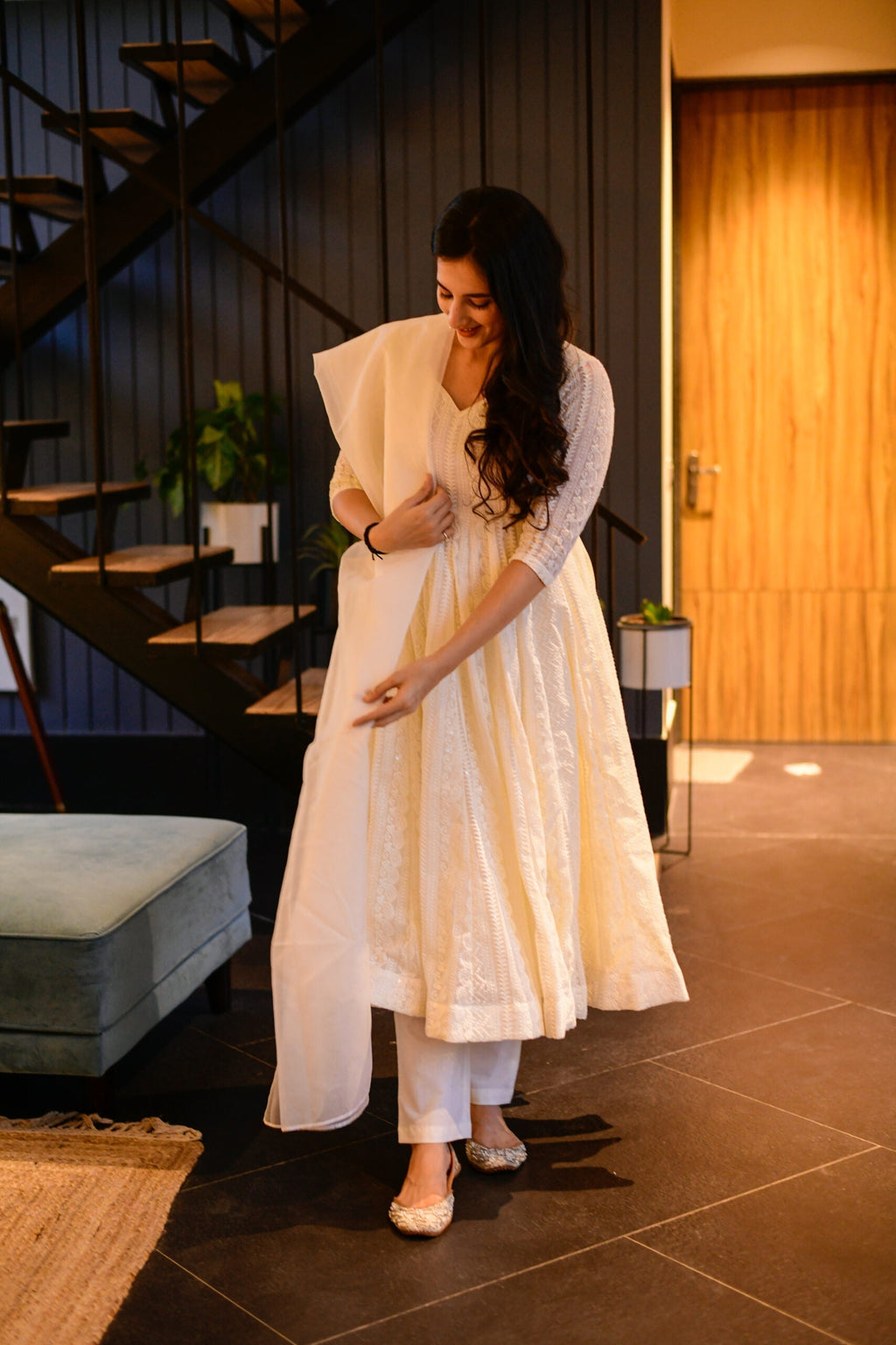 malini georgette embroidered suit set