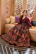 meadow wine chanderi maxi