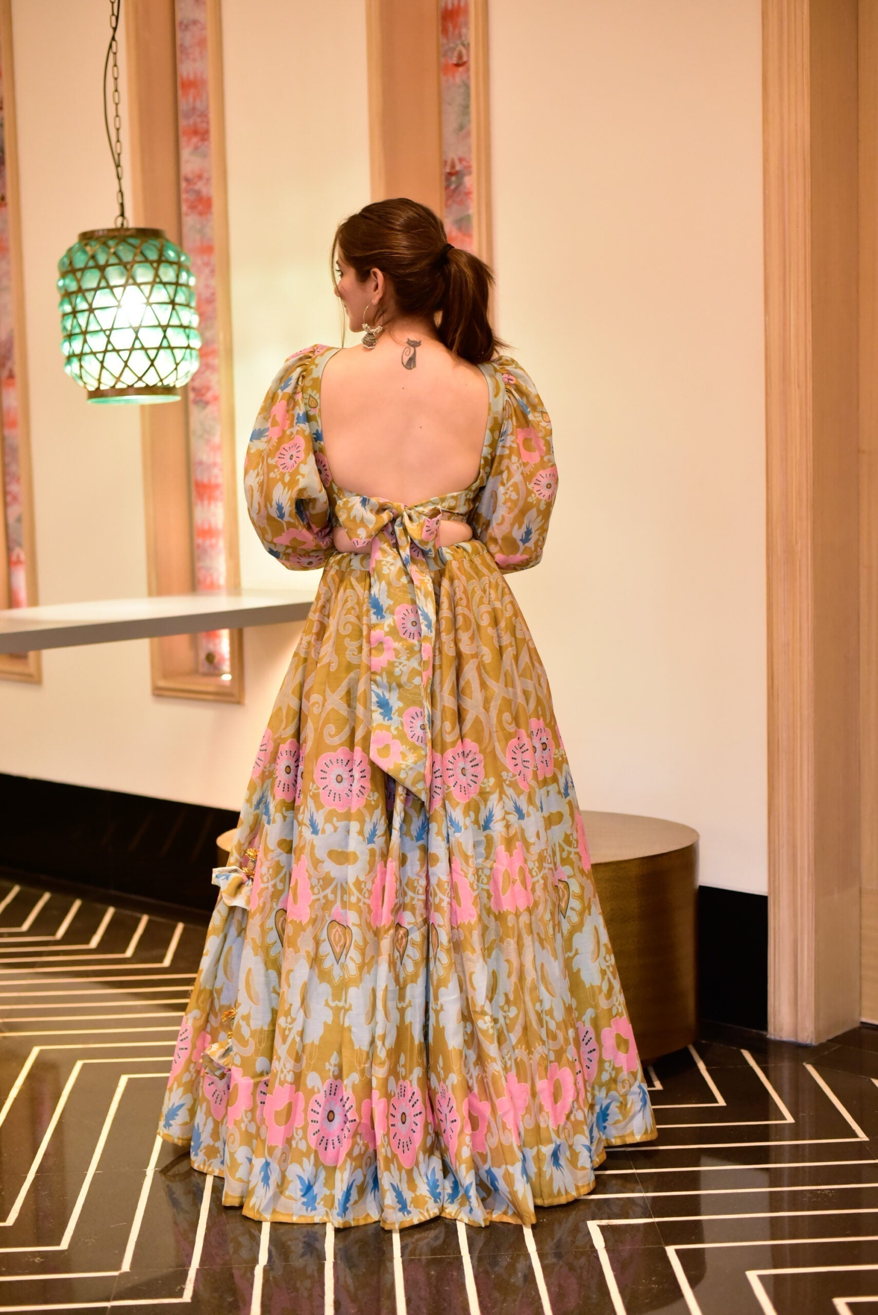 medallion floral lehenga choli