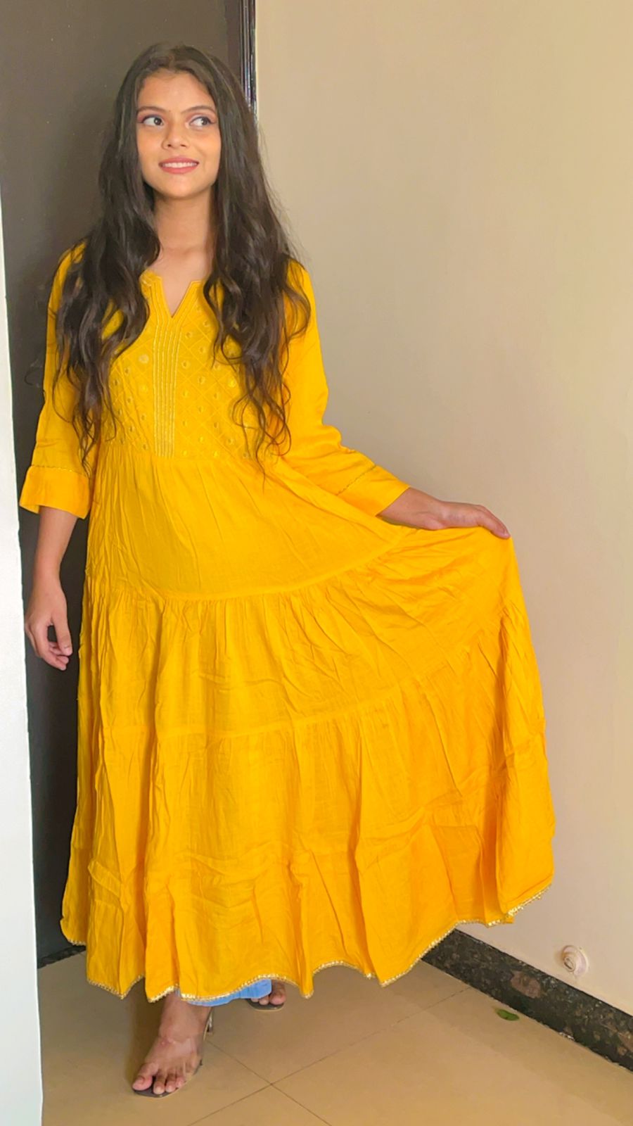 KesariyaVanity Embroidered Gown Suit - DEAL