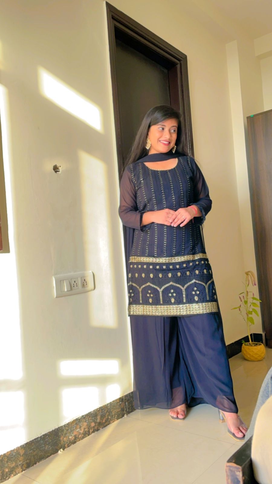 KesariyaVanity Designer Must Have Black Festive Suit Set