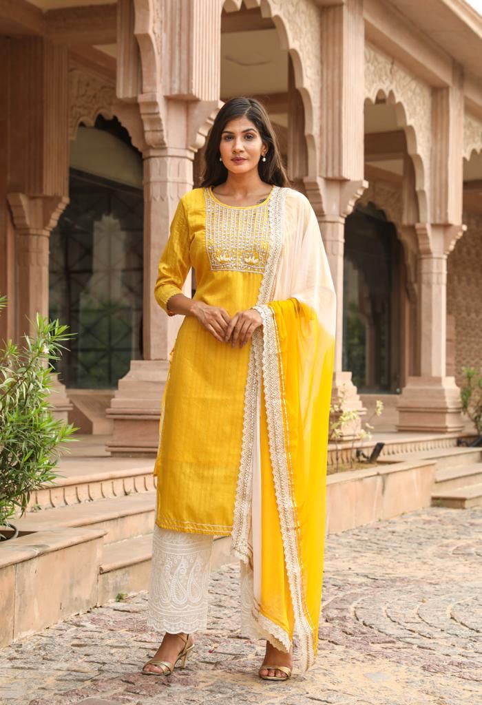 Kesariyavanity Haldi Ready Suit Set - 24 hour DEAL