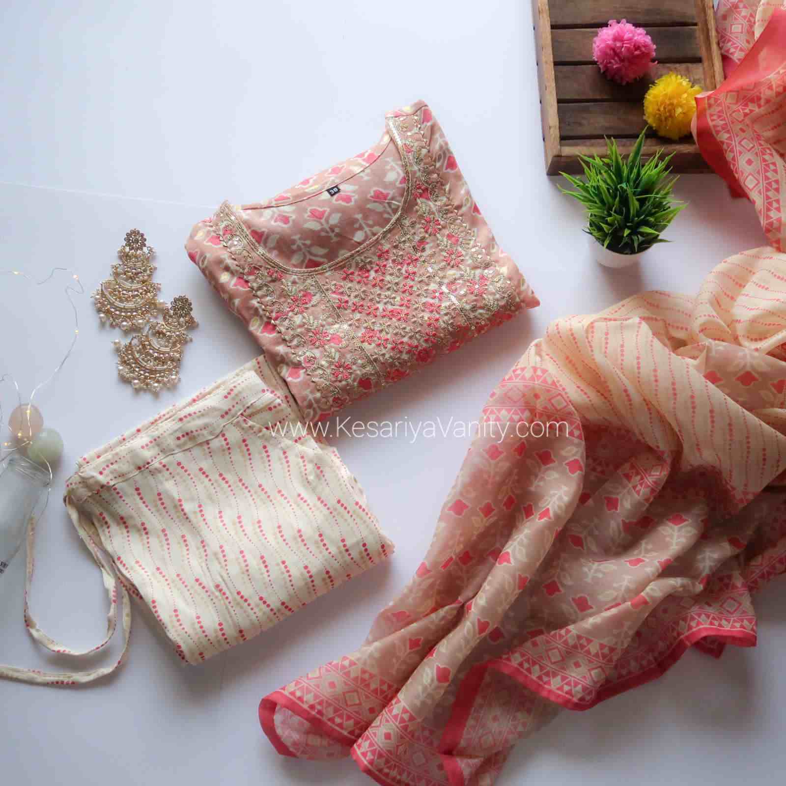 SALE: Soft Pink Latte Sequin Suit Set