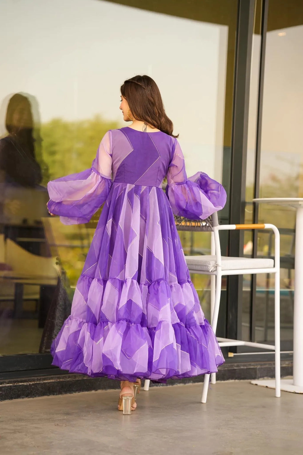 Aniya purple organza dress