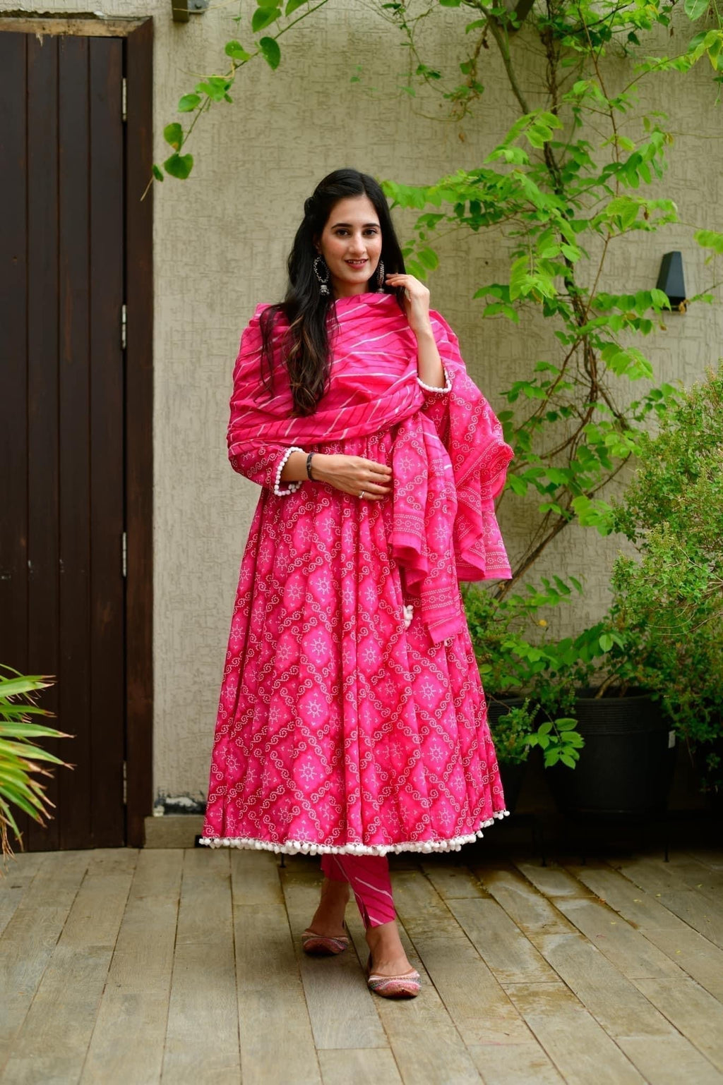 Amara pink pompom suit set