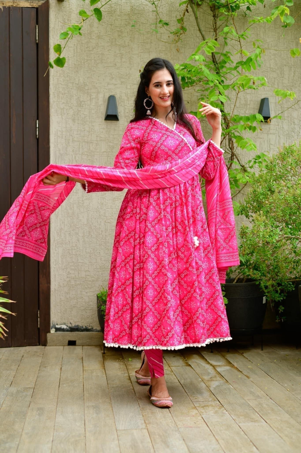 Amara pink pompom suit set